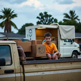 Pai manda filho de 15 anos fazer entrega em caminhão