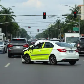 carro bate contra poste